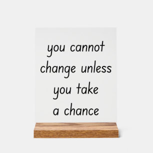 Señal Acrílica Cambiar el Rótulo acrílico