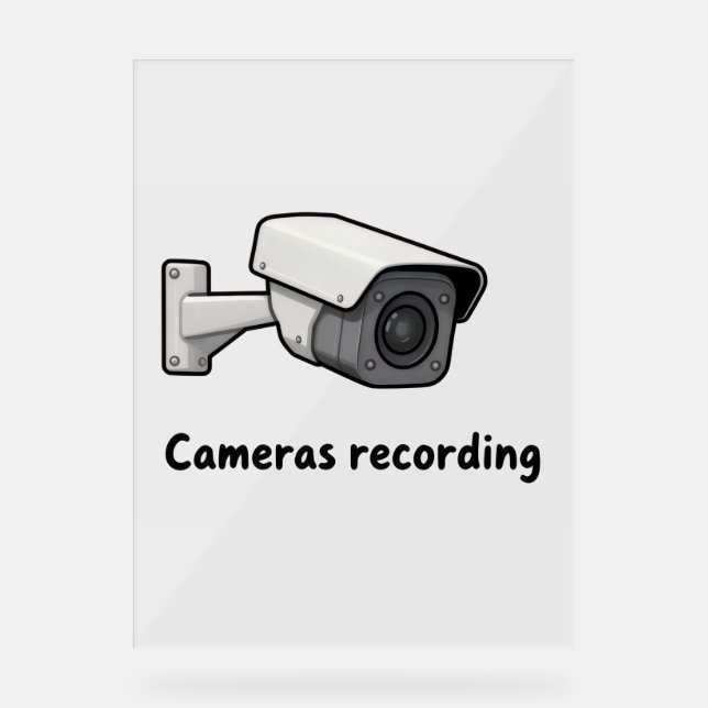 Señal Acrílica cameras recording (Anverso)
