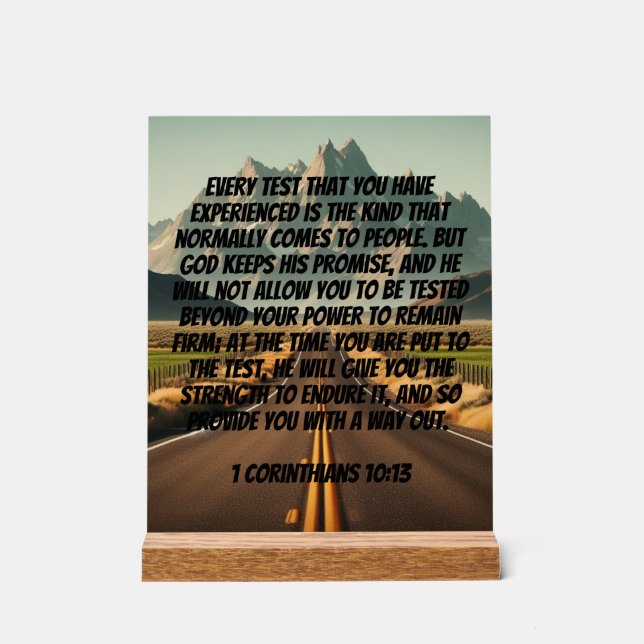 Señal Acrílica Camino panorámico por delante: Encontrando fuerza  (Anverso)