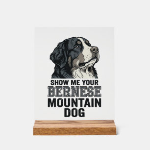 Señal Acrílica Camisa de diseño de grabado vintage de perro de mo