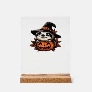 Señal Acrílica Camiseta Clásica de la Fiesta de Calabaza de Perez