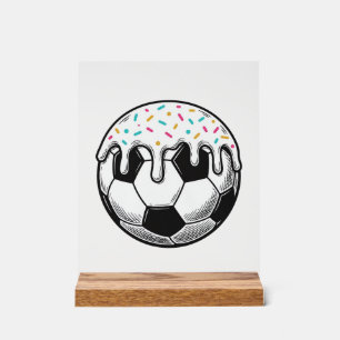 Señal Acrílica Camiseta de Balón de Fútbol con Hielo Goteante Vin