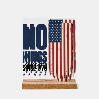 Señal Acrílica Camiseta de diseño de bandera patriótica sin reyes