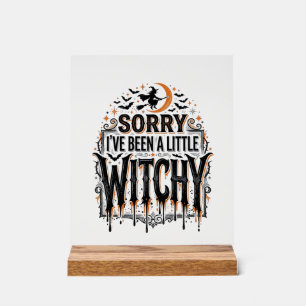 Señal Acrílica Camiseta de grabado vintage de Halloween divertida