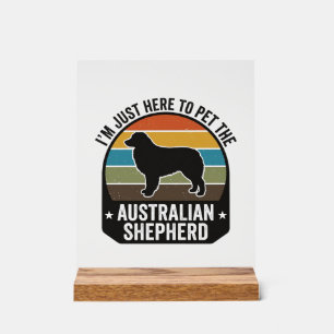 Señal Acrílica Camiseta de perro vintage para amantes de Australi