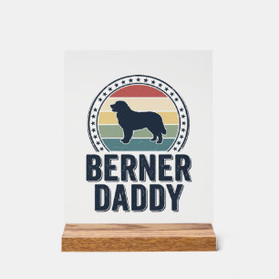 Señal Acrílica Camiseta de vector de diseño de papá de perro vint