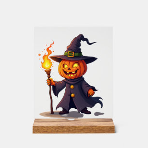 Señal Acrílica Camiseta del Mago de Calabaza � Hechicero Mágico d