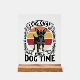 Señal Acrílica Camiseta divertida para amantes de perros Grabado
