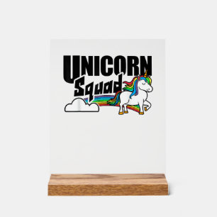 Señal Acrílica Camiseta divertida para amantes de unicornios del