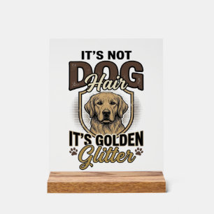Señal Acrílica Camiseta Divertida Vintage Pelo de Perro Retriever