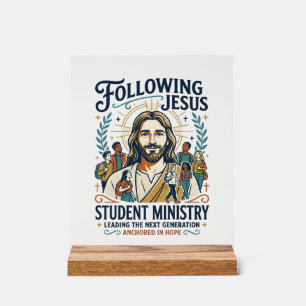 Señal Acrílica Camiseta estilo campamento juvenil Merch Iglesia d