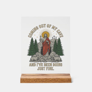Señal Acrílica Camiseta lírica de resurrección saliendo de mi cue