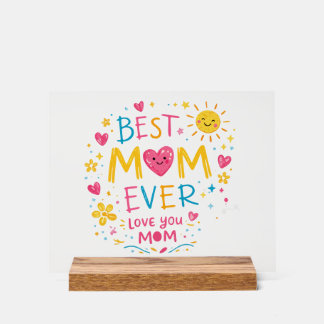 Señal Acrílica Camiseta Mejor Mamá del Mundo