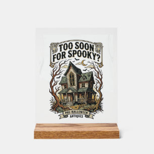 Señal Acrílica Camiseta Temprana de Halloween Diseño Vintage de C