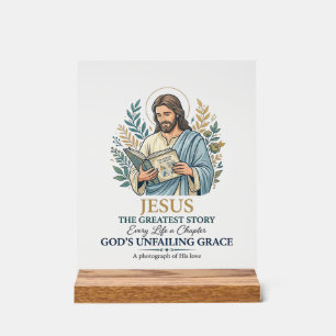 Señal Acrílica Camiseta Vintage de Jesús para Scrapbooking para M