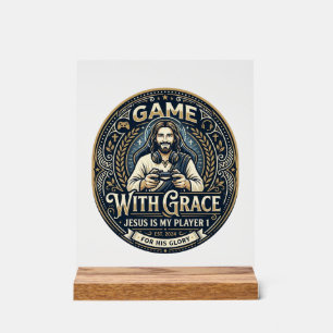 Señal Acrílica Camiseta Vintage de Pickleball de Jesús Gráfico Cr