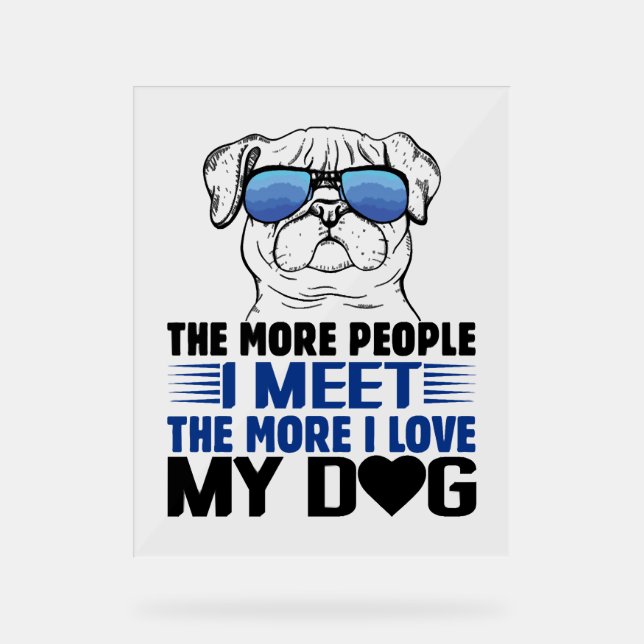 Señal Acrílica Camisetas de perros Personalizado de perros con ca (Anverso)