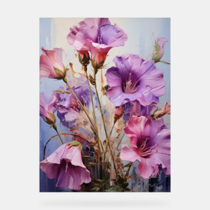 Señal Acrílica Canterbury Bells - Floral Impasto