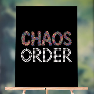Señal Acrílica Caos y Orden | Dualidad Gráfica Artística Moderna