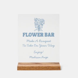 Señal Acrílica Caprichoso Fresco Del Mercado Azul Despedida de so