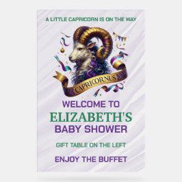 Señal Acrílica Capricorn Zodiac Baby Shower