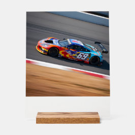 Señal Acrílica Carreras número 69 en colores hermosos