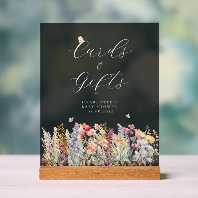 Señal Acrílica ¡Cartas y regalos! Flor silvestre (Neutral )