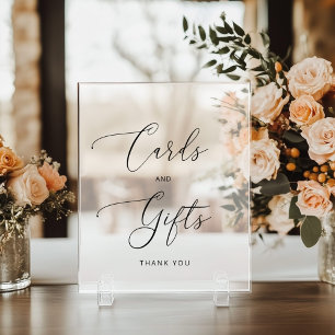 Señal Acrílica Cartas y regalos minimalistas congelados