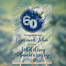 Cartel Acrílico 60 Aniversario de Bodas de Diamant