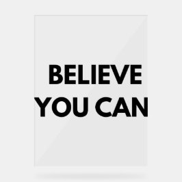 Señal Acrílica Cartel de acrílico Desi con texto motivacional Cre