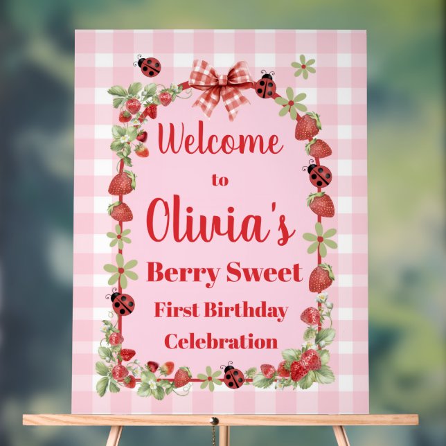 Señal Acrílica Cartel de bienvenida Berry First (Neutral )