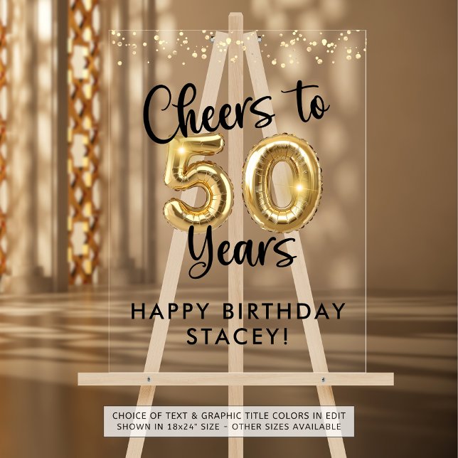 Señal Acrílica Cartel de bienvenida de 50 años con vientos de cum (Subido por el creador)