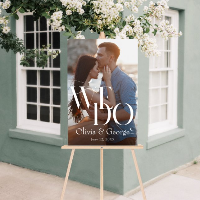 Señal Acrílica Cartel de bienvenida de acrílico que hacemos para  (Modern Photo Wedding We Do Acrylic Welcome Sign)