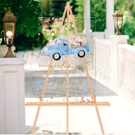 Señal Acrílica Cartel de bienvenida de Baby Shower del niño de la