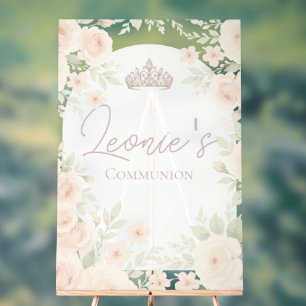 Señal Acrílica Cartel de bienvenida de comunión de fiesta de colo