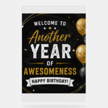 Cartel de bienvenida de cumpleaños | Otro año de c