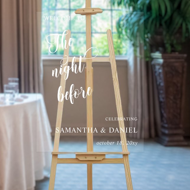 Señal Acrílica Cartel de bienvenida de la cena antes del ensayo (Subido por el creador)