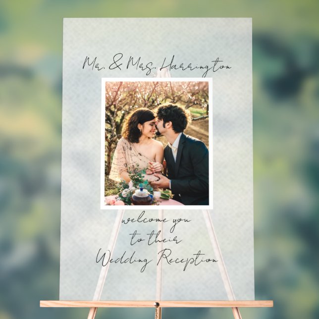 Señal Acrílica Cartel de bienvenida de la recepción de boda (Neutral )