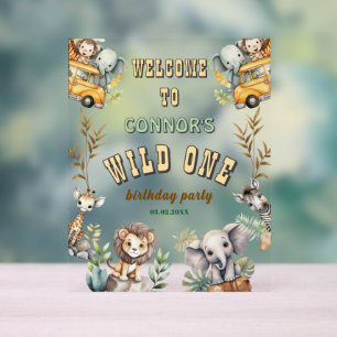 Señal Acrílica Cartel de bienvenida para fiesta de cumpleaños núm