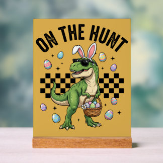 Señal Acrílica Cartel de búsqueda de huevos de Pascua