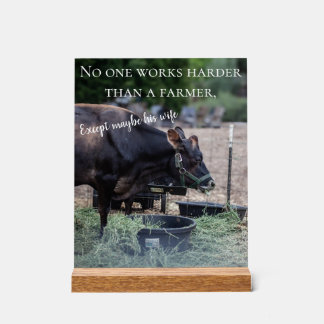 Señal Acrílica cartel de vaca