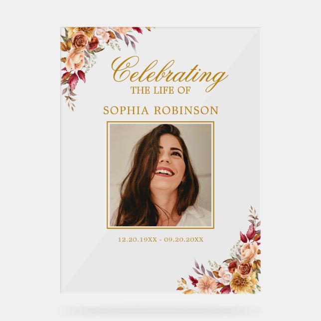 Señal Acrílica Celebración del Monumento a la Flora de la Foto de (Anverso)