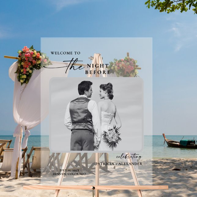 Señal Acrílica Cena con Boda de imágenes la noche anterior (Subido por el creador)