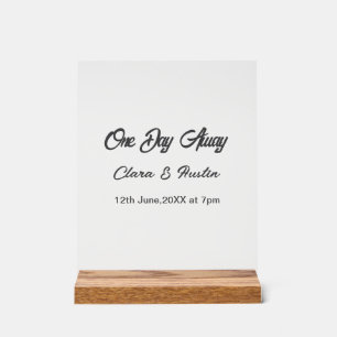 Señal Acrílica Cena de ensayo Un día antes de la noche