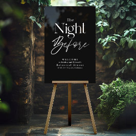 Señal Acrílica Cena moderna de ensayo Bienvenida negra