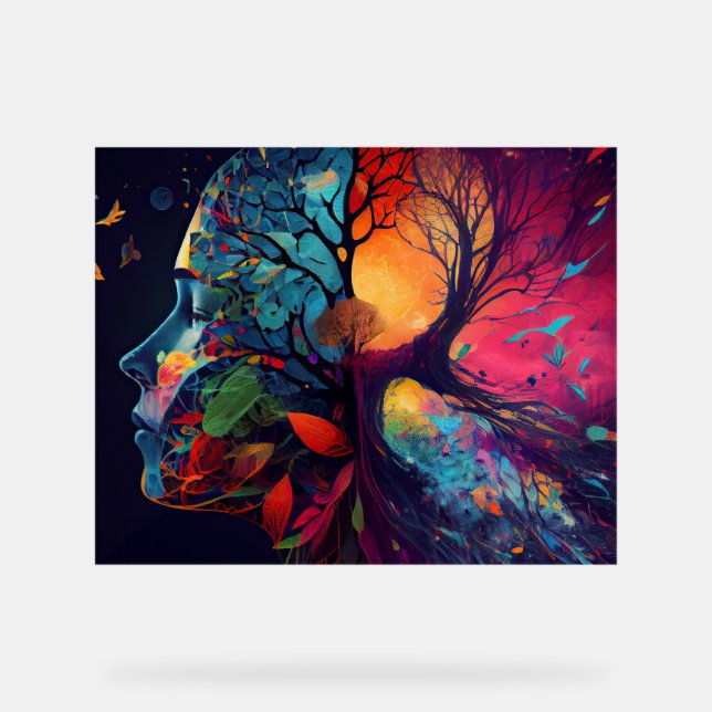 Señal Acrílica Cerebro humano espiritual (Anverso)