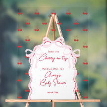 Cerezo en la cima rosada bebé roja ducha