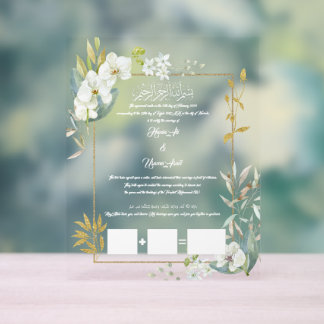 Señal Acrílica Certificado de Boda musulmán, contrato acrílico
