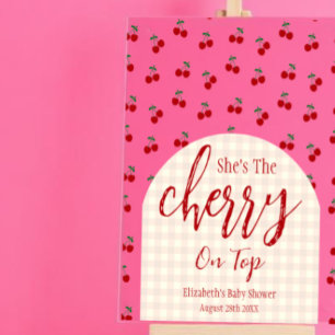 Señal Acrílica Cherries Baby Shower