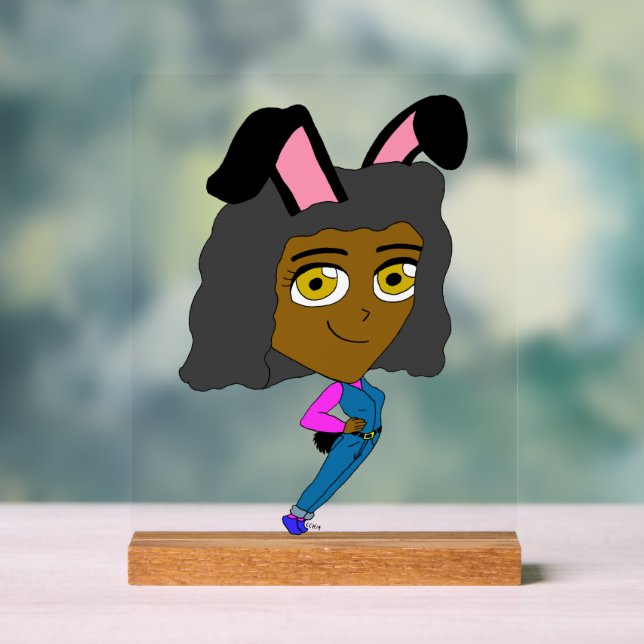 Señal Acrílica chibi bunnygirl (Neutral )